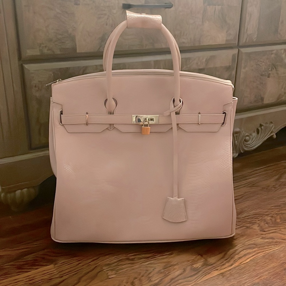 Birkin Inspired Rolling Bag